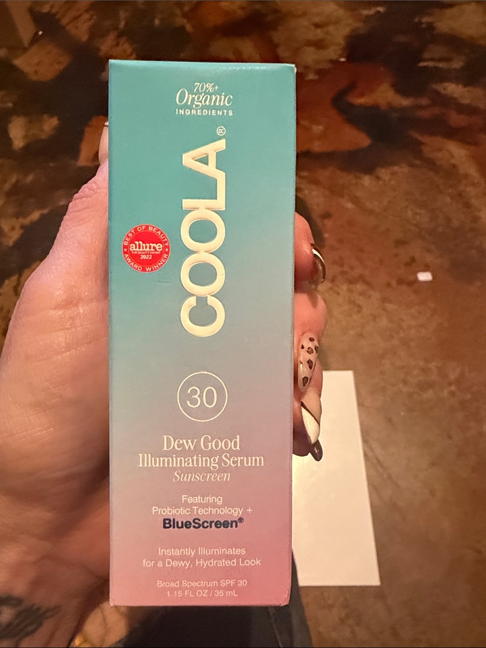 COOLA Dew Good Illuminating Serum Probiotic Sunscreen